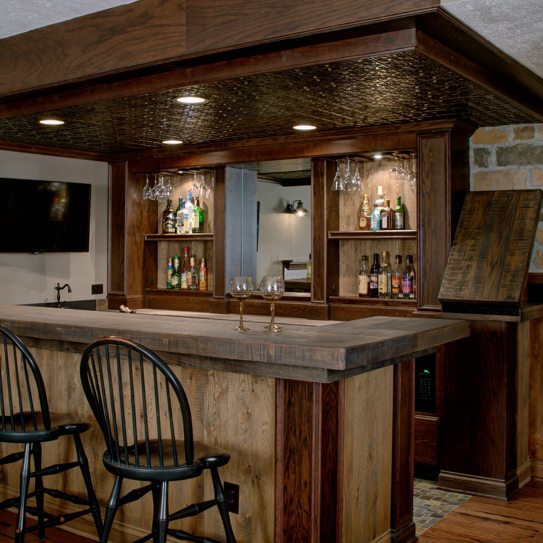 Custom Basement Bar