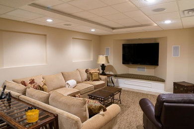 Inspiration for a timeless home theater remodel in Miami