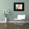 Sheila Golden 'Coral Blossom' Framed Art, Black Frame, 11"x14", Black Matte