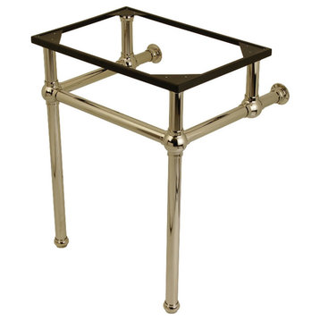 Fauceture 24" x 20-3/8" x 30" Brass Console Sink Legs, Polished Nickel