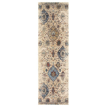 Oriental Weavers Empire Ivory/ Blue Oriental Indoor Area Rug 2'3"X7'6"