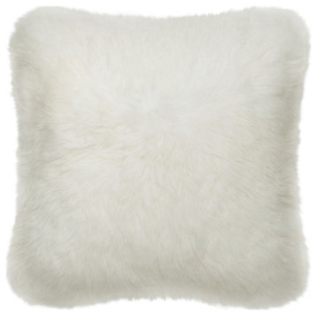 Classic Sheepskin 20"x20" Pillow, Natural Ivory