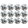 Knob-It Knobs, Set of 12, White and Silver