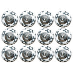 Lifestyle Brands - Knob-It Knobs, Set of 12, White and Silver - These unique vintage knobs and interesting ceramic door knobs are a great addition to your home decor. Update the look of your furniture without breaking the bank! Decorative knobs are perfect for chests of drawers, wardrobe doors, kitchen cupboards, cabinets, etc. Works wonderfully as a door pull or furniture handles.