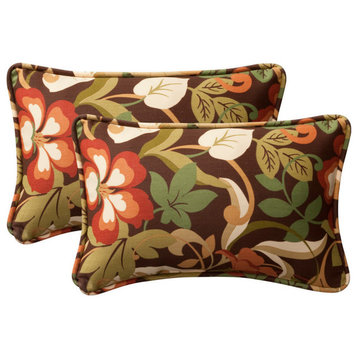 Coventry Brown Rectangle Throw Pillow, Set of 2