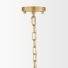 Barbara Brushed Gold Metal With Frosted Glass Globes 11-Light Chandelier