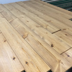 Red pine 7'' wire brushed - custom color for a client - Hardwood Flooring