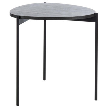 Sven Side Table, Dark Grey Oak/Black