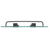 MODONA's 9.5" Glass Corner Shelf With Rail, Rubbed Bronze