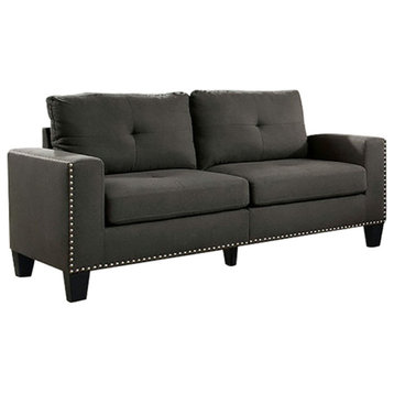 Linen-like Fabric Upholstery Sofa, Gray