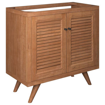 Birdie 36" Teak Wood Bathroom Vanity Cabinet (Sink Basin Not Included) - Natural