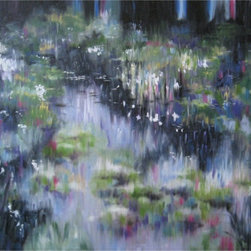 Oil Painting by Kimberley Cook - Pond and reeds - Paintings