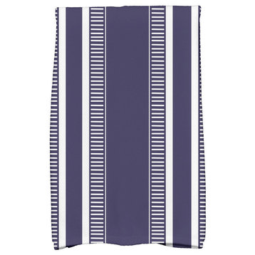 18"x30" Dashing Stripe Stripe Print Kitchen Towel, Navy Blue