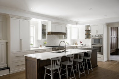 Inspiration for a transitional home design remodel in Boston