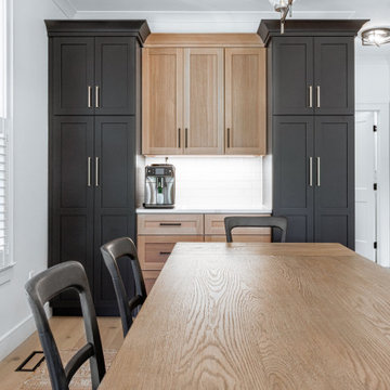 Dining Room- Beverage Station and Matte Black Cabinetry