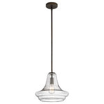 Kichler Lighting - Kichler Lighting 42328OZCS Everly - 12.50" One Light Pendant - The design of this 1 light pendant from Everly collection is based on decorative blown glass containers. It features clear seedy glass and is made memorable with the use of vintage squirrel cage filament lamps. Contemporary or traditional, this pendant can be used singularly or in multiples to elevate every room.* Number of Bulbs: 1*Wattage: 100W* BulbType: A19* Bulb Included: No
