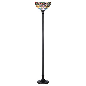 Grenville 1-Light Victorian Torchiere Floor Lamp