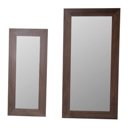 Malta Mirror- Walnut (2) - Wall Mirrors