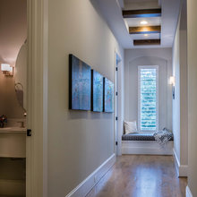 Hallway window with seat or desk