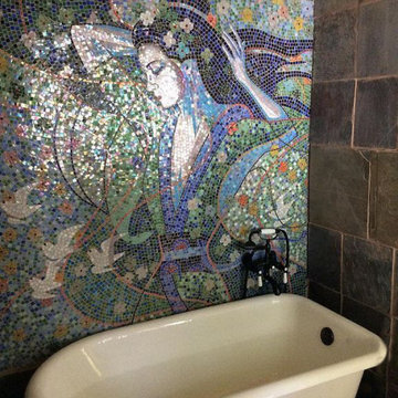 Lady In Blue Mosaic | Mozaico