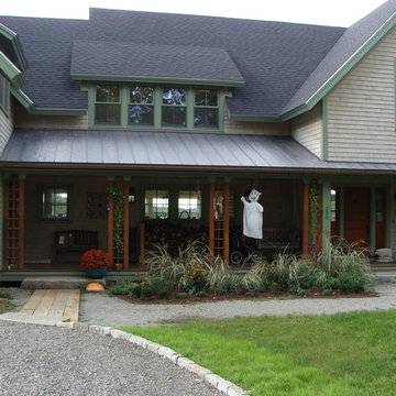 Lead coated copper roof panels and copper gutter installation