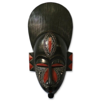 In Silence Ghanaian Wood Mask, Ghana