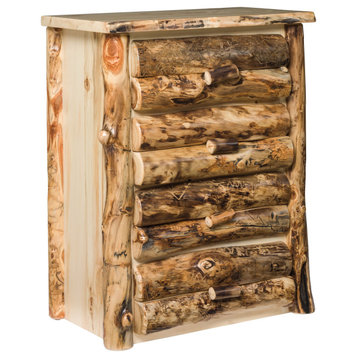 Rustic Aspen Log 4-Drawer Dresser