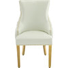 The Sovereign Dining Chair, Set of 2, White Vegan Leather
