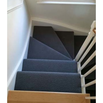 Dark Navy Carpet Runner to Stairs