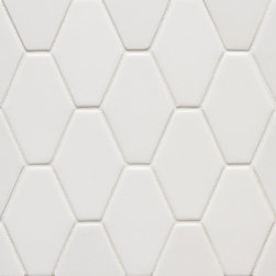 Vibe Hustle Hex Field in White Matte - Tile