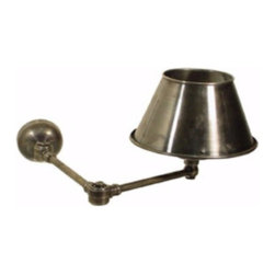 Portland Swing Arm Wall Sconce - Antique Brass - Wall Lighting