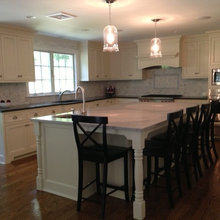 Velvet finish island