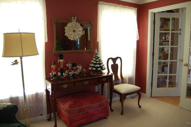 Elegant living room photo in Portland
