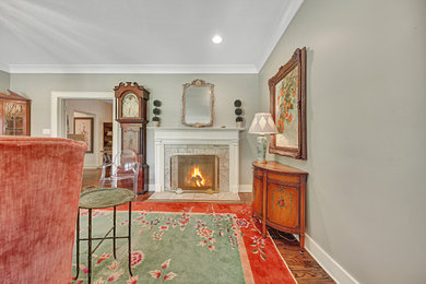 Living room - eclectic living room idea in Other with a standard fireplace