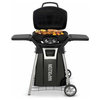 TravelQ Pro Portable Gas Grill w/ Cart and Side Shelf Kit