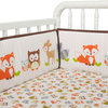 Friendly Forest 4-Piece Crib Bumper by Bedtime Originals,   Brown and Beige