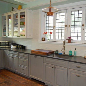 Gray Painted Kitchen Cabinets