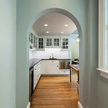 White Painted Cabinets Soapstone Countertops