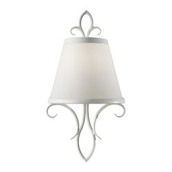 Feiss Peyton Saltspray 7 1/2" Sconce in Semi Gloss White Finish - Wall Sconces