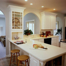 Corian&reg; Kitchen featuring Vanilla countertops. - Kitchen Countertops