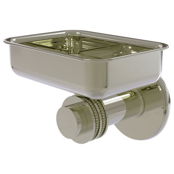 Allied Brass Mercury Wall Mounted Soap Dish With Dotted Accents, Polished Nickel