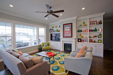 Transitional living room photo in Salt Lake City