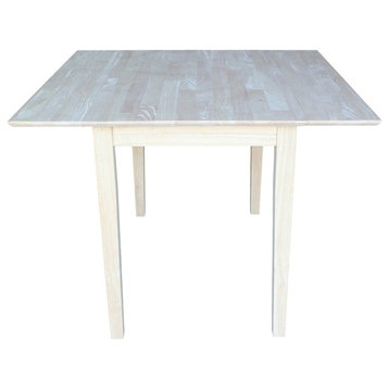 Unfinished Solid Wood Dual Drop Leaf Dining Table - Square