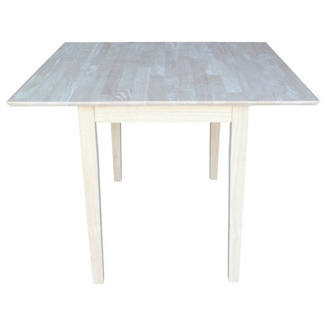 Unfinished Solid Wood Dual Drop Leaf Dining Table - Square