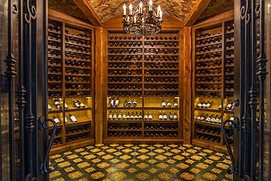 Example of a classic wine cellar design in New York