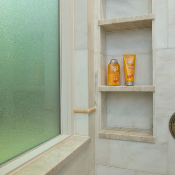 Stunning Marble & Quartzite Master Bath