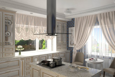 Дизайн кухни и столовой в частном доме в с. Шушенское