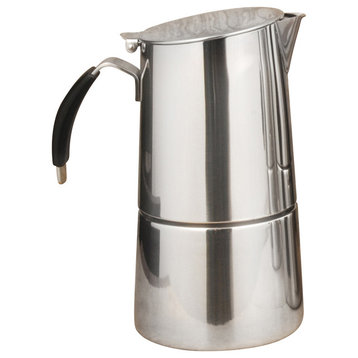 Stainless Steel Espresso Stove Top "Omnia" Pot, 6 Cups