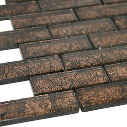 1x3 Glossy Bitter Sky Subway Glass Mosaic Tiles - Home Accessories & Decor