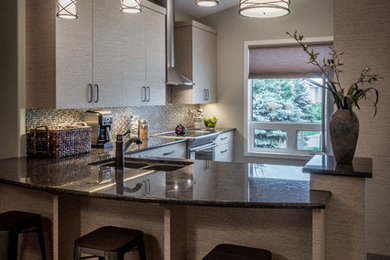 Example of a minimalist kitchen design in Other